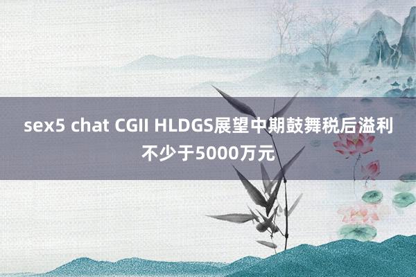 sex5 chat CGII HLDGS展望中期鼓舞税后溢利不少于5000万元