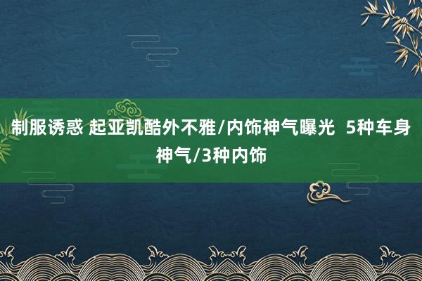 制服诱惑 起亚凯酷外不雅/内饰神气曝光  5种车身神气/3种内饰