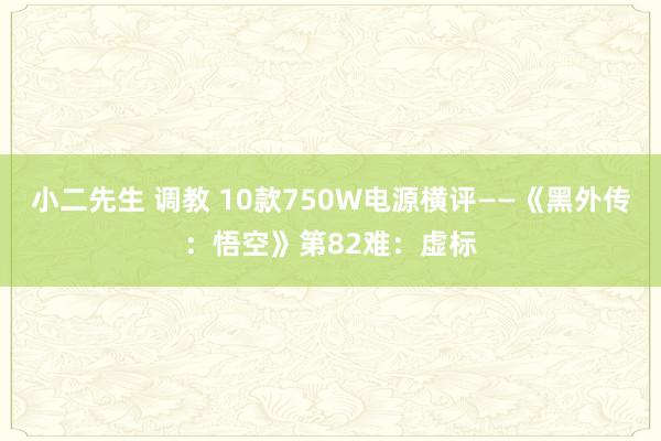 小二先生 调教 10款750W电源横评——《黑外传：悟空》第82难：虚标