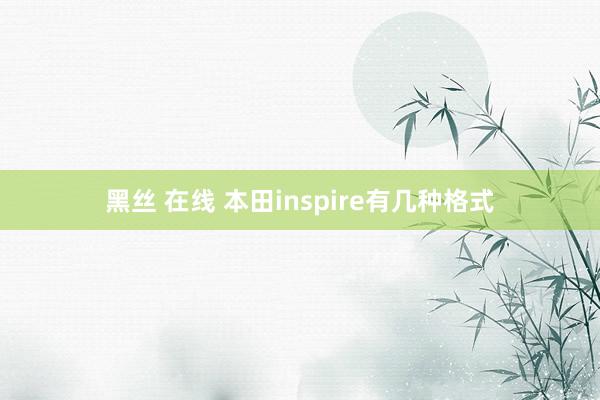 黑丝 在线 本田inspire有几种格式